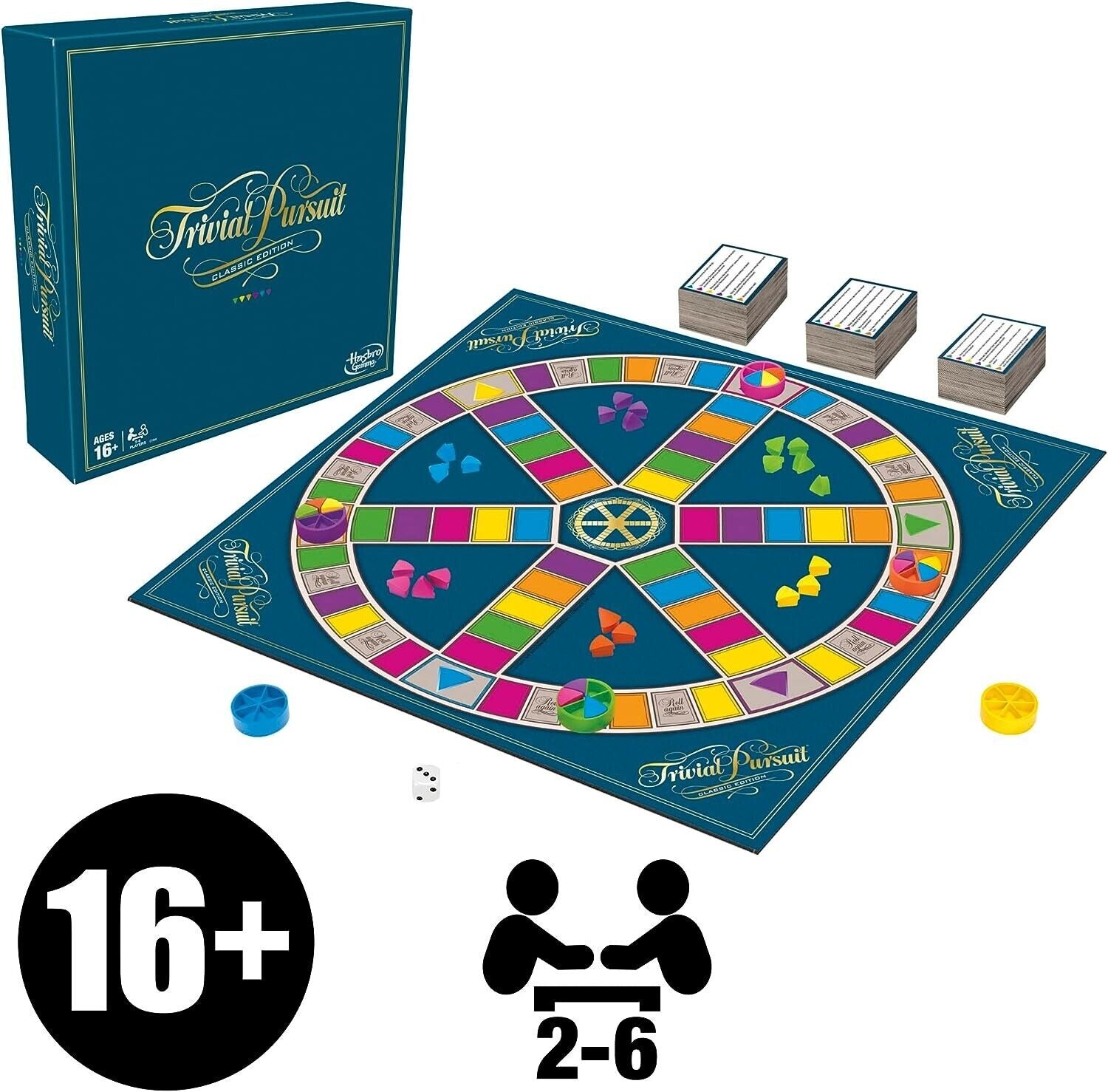 Hasbro Gaming Trivial Pursuit Game, Classic Edition Multicoloured C1940