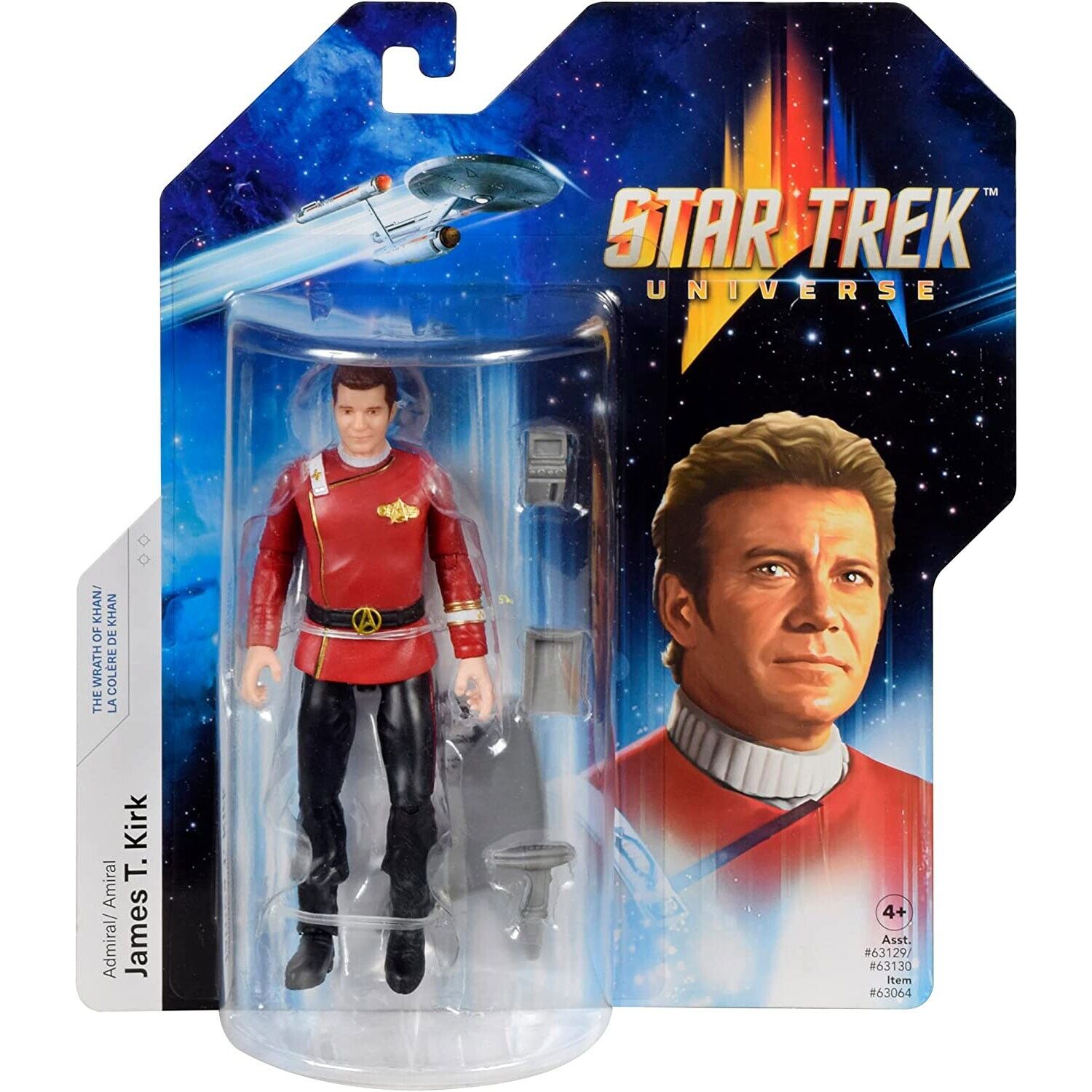 Star Trek Admiral Kirk Figure 5-Inch - The Wrath of Khan Collectible