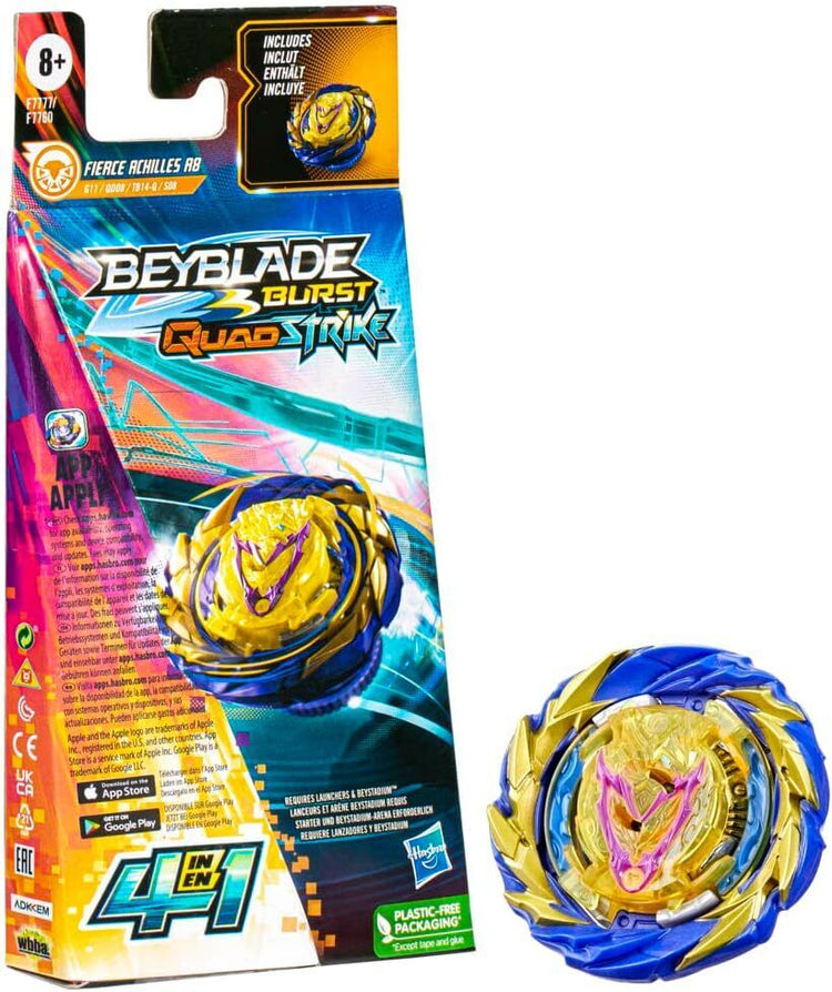 Beyblade Burst QuadStrike Starter Pack Assortment From Hasbro  FIERCE ACHILLIES A8