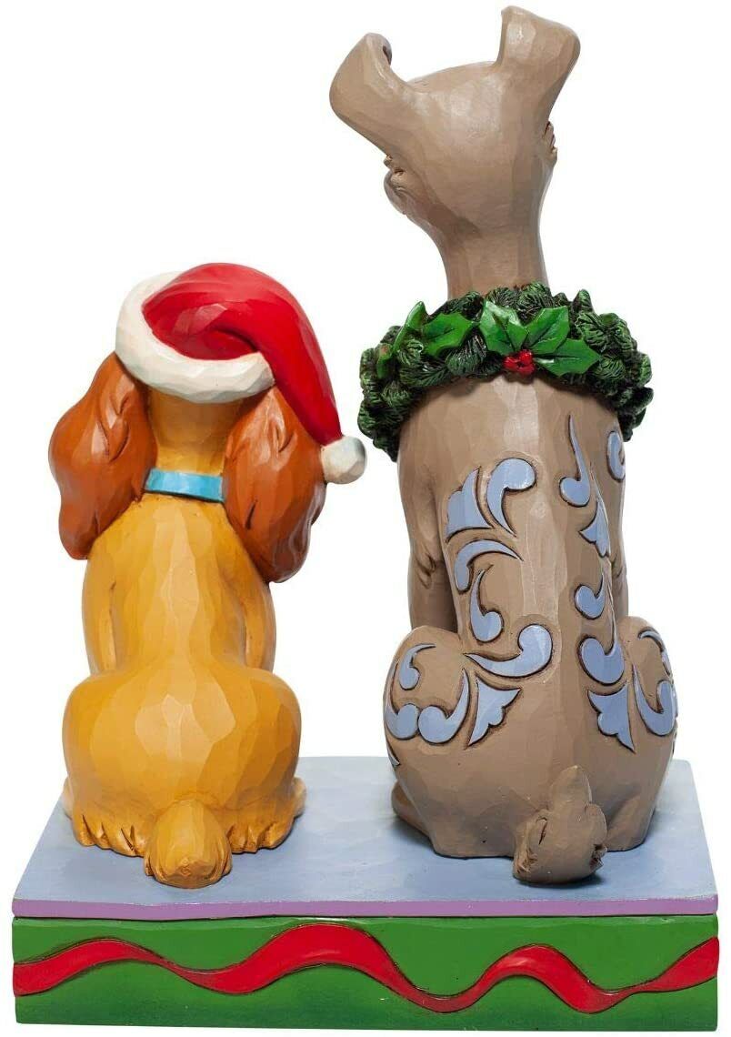 New Disney Traditions Figurine - Lady and the Tramp Decked Out Dogs