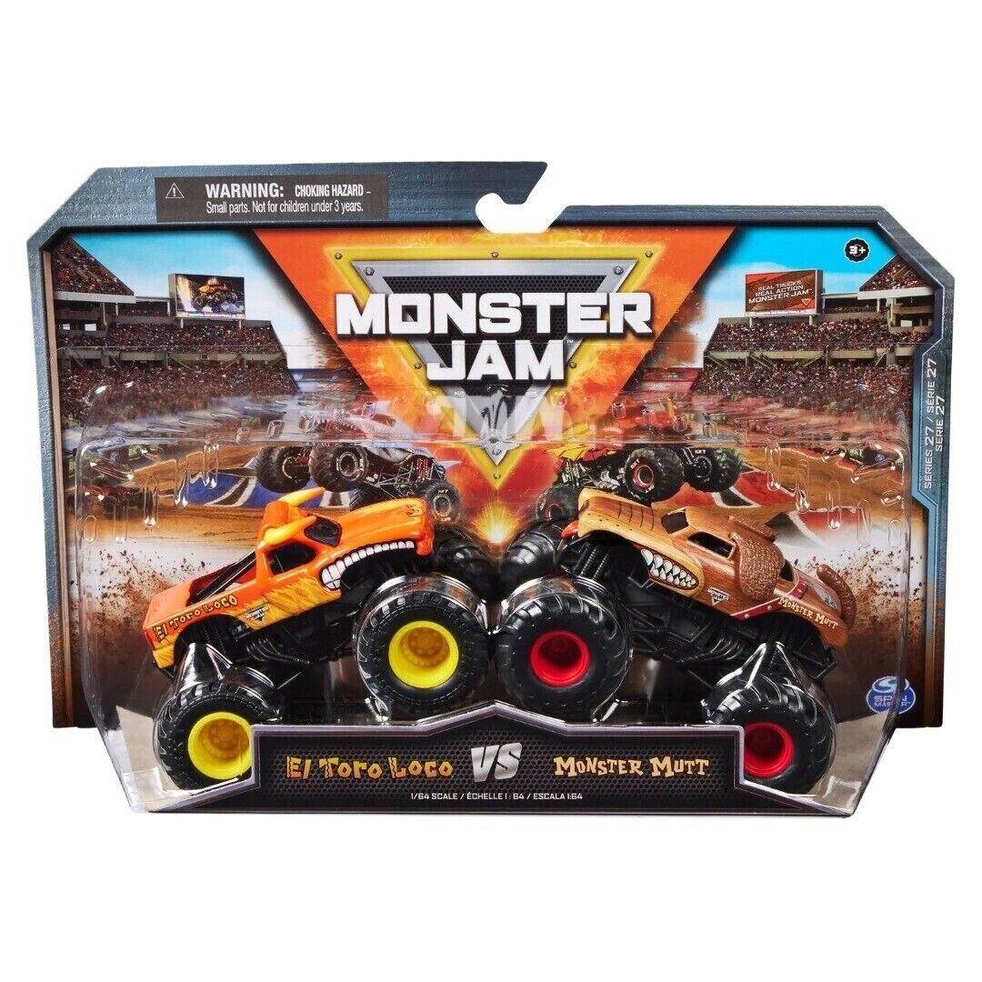 Monster Jam, Official El Toro Loco vs. Monster Mutt Die-Cast Monster Trucks, 1:6