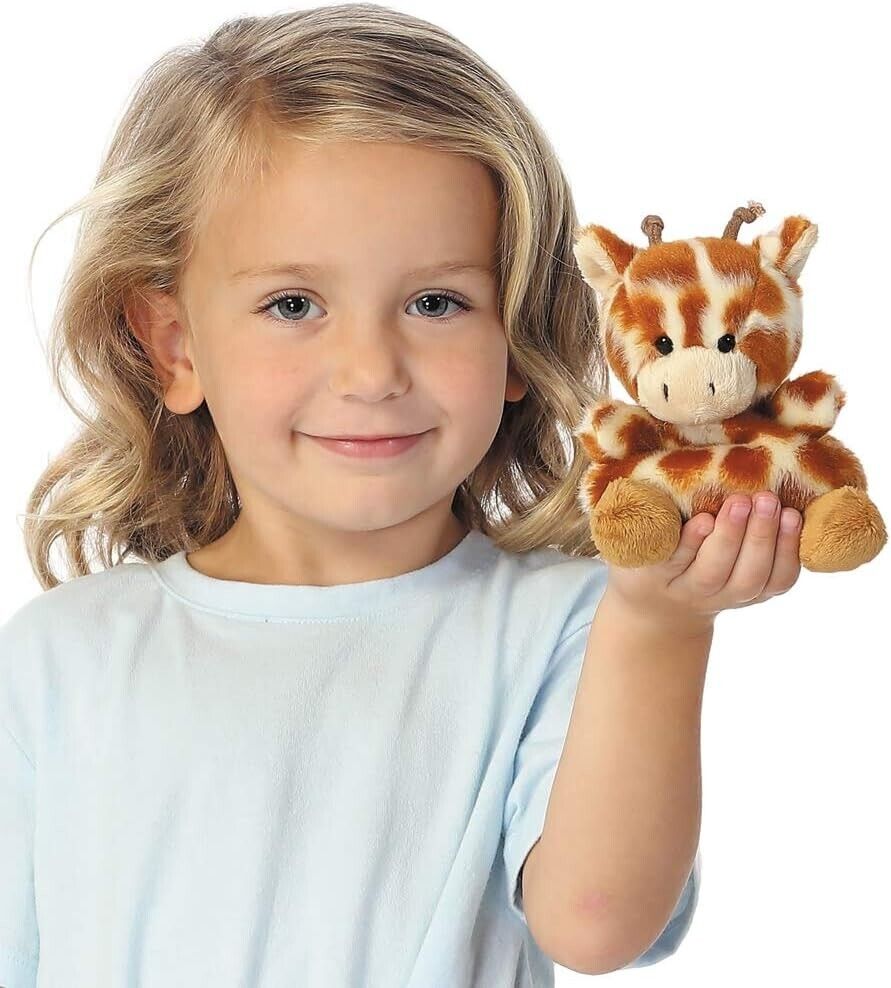 Aurora Palm Pals, Safara The Giraffe Soft Toy, 33477, 5 inches, Multi-Coloured