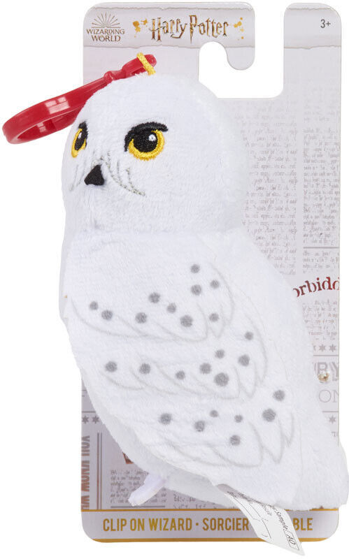 HARRY POTTER CLIP ON WIZARD CHARMS BAG CHARM KEYRING PLUSH TOY 5 INCH PLUSHIE HEDWIG