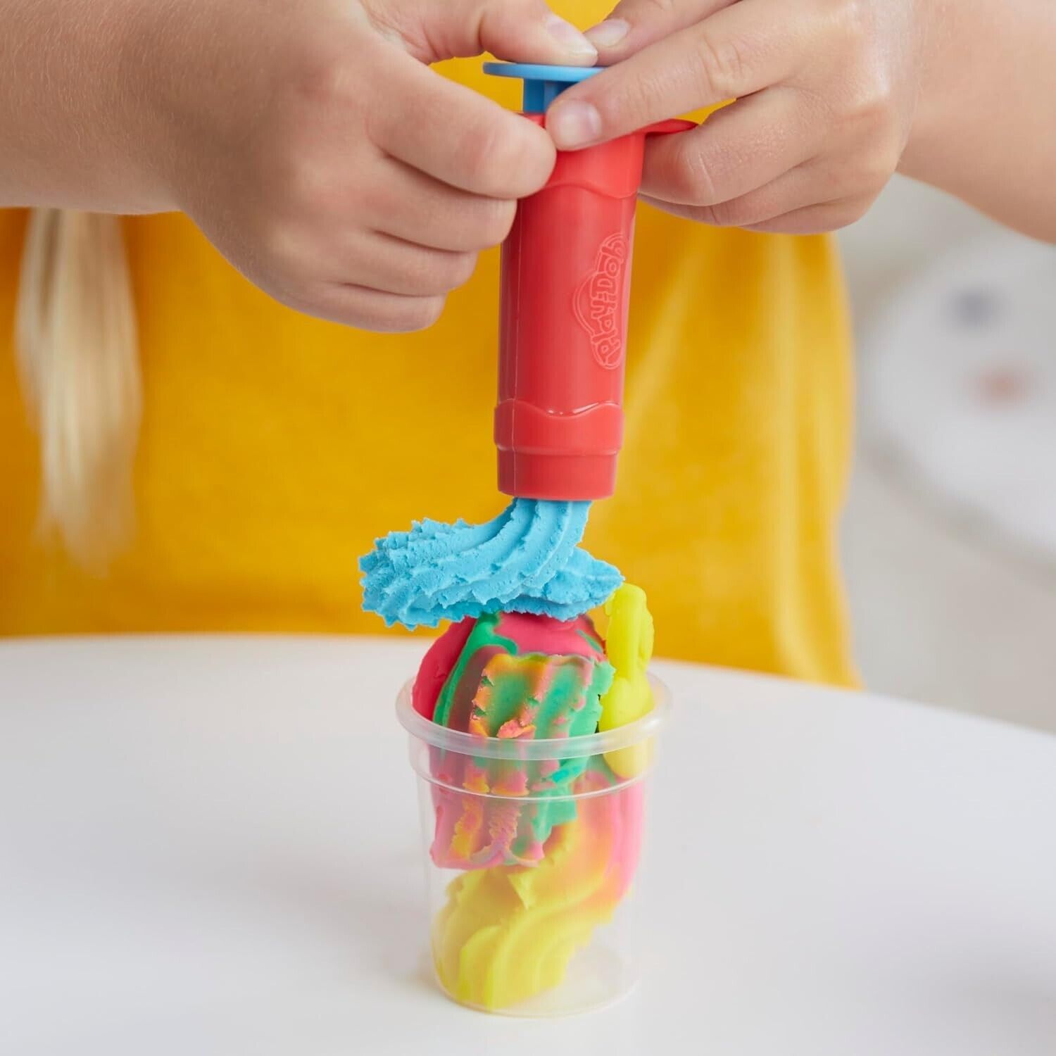 Play-Doh Swirlin Smoothies Toy Blender Playset, Play Kitchen Appliance