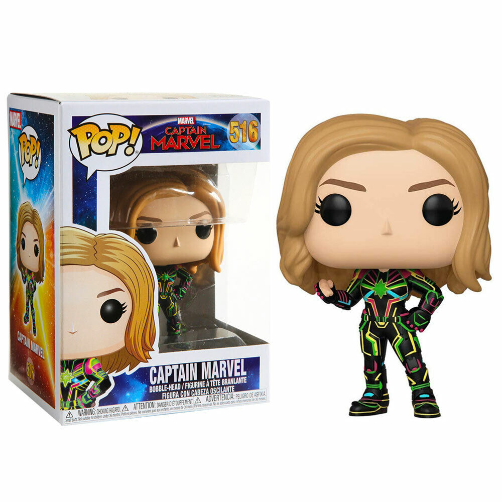 Captain Marvel Neon Suit Pop! Vinyl Figure - Brand New