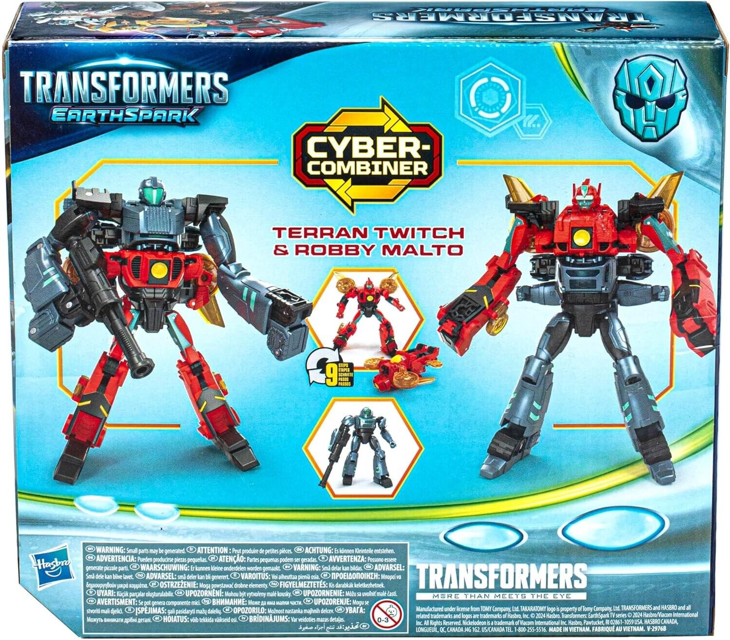 Transformers EarthSpark Cyber-Combiner Terran Twitch and Robby Malto Action Figu
