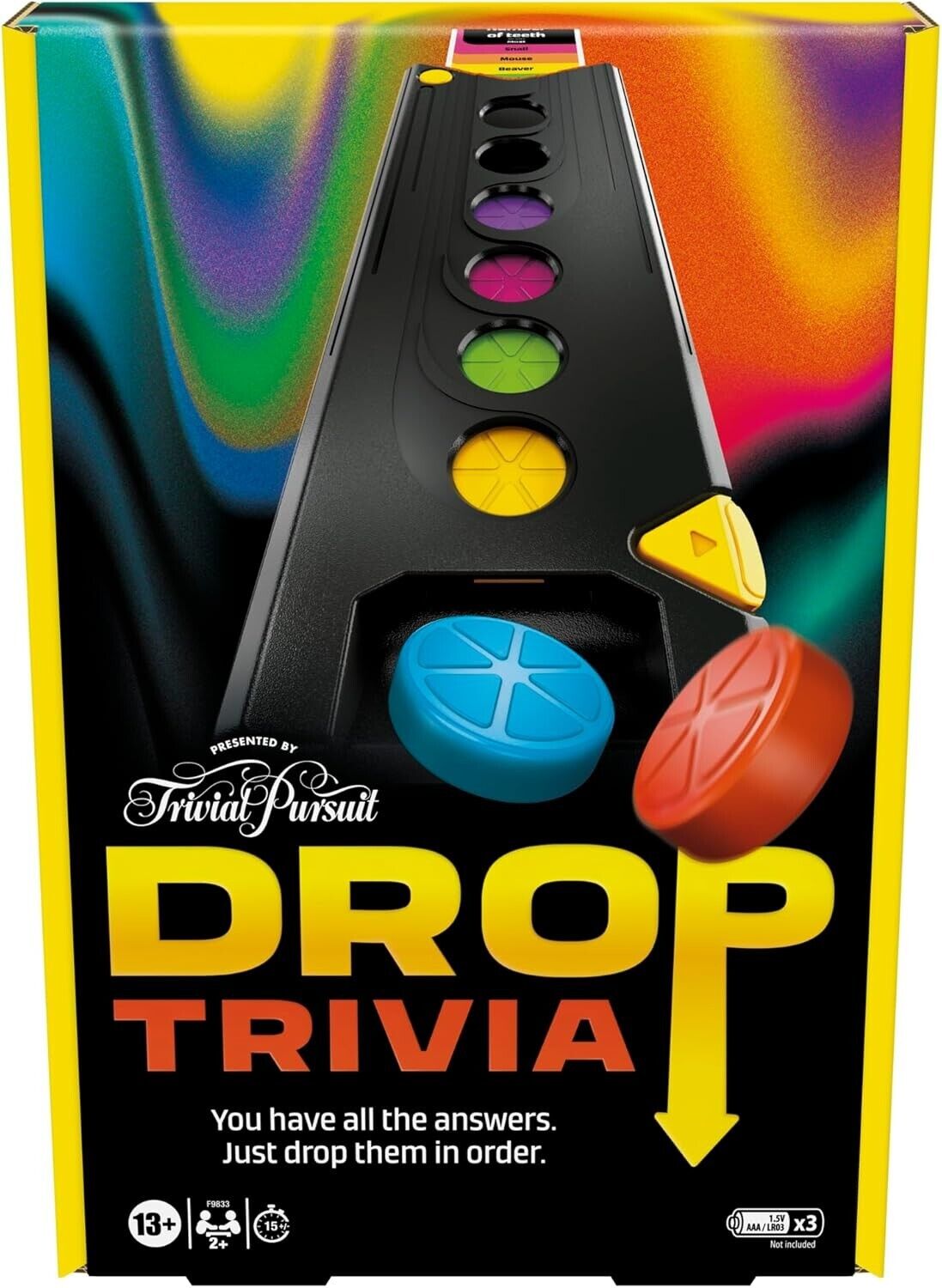 Drop Trivia Game, Electronic Party Board Game from Trivial Pursuit - English Ver