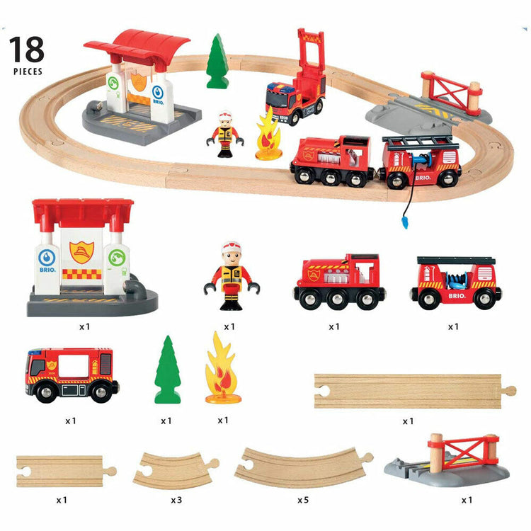 BRIO World Firefighter Set 33815 - New in Box! Save Lives & Have Fun!