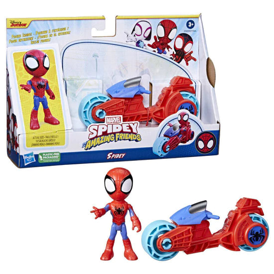 Marvel Spidey and His Amazing Friends Motorcycle Action Figure *Choose* - SPIDEY