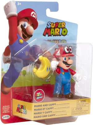 Nintendo Super Mario 10cm Figure - Mario wearing Cappy with Yellow Power Moon