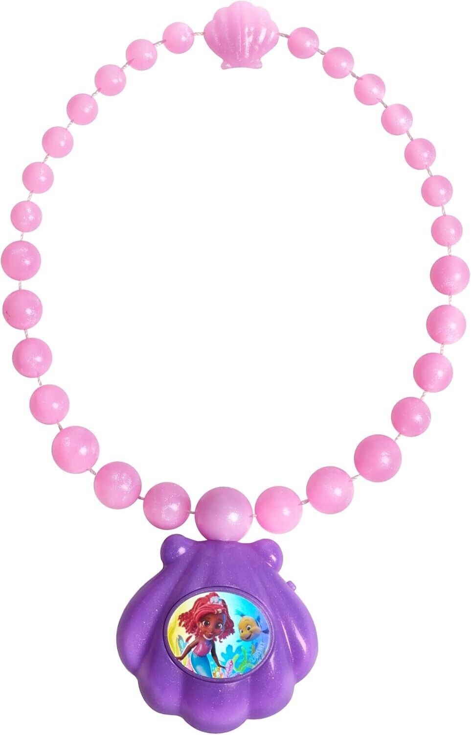 Disney junior Just Play 39909 Ariel Jr Ocean Glow Necklace, Multicolor