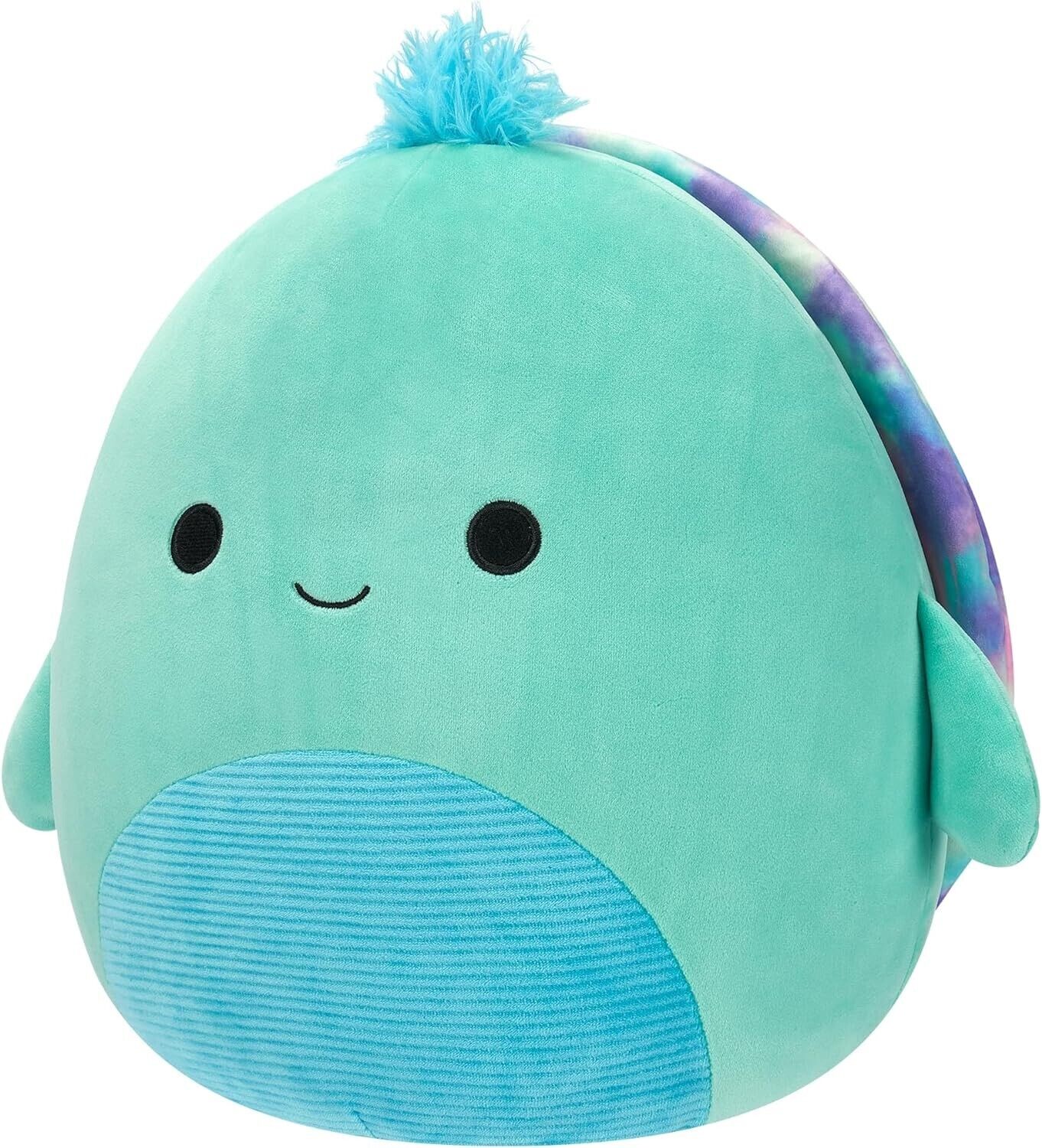 Squishmallows SQCR05477 16-Inch-Cascade The Teal Turtle with Tie-Dye Shell, Mult