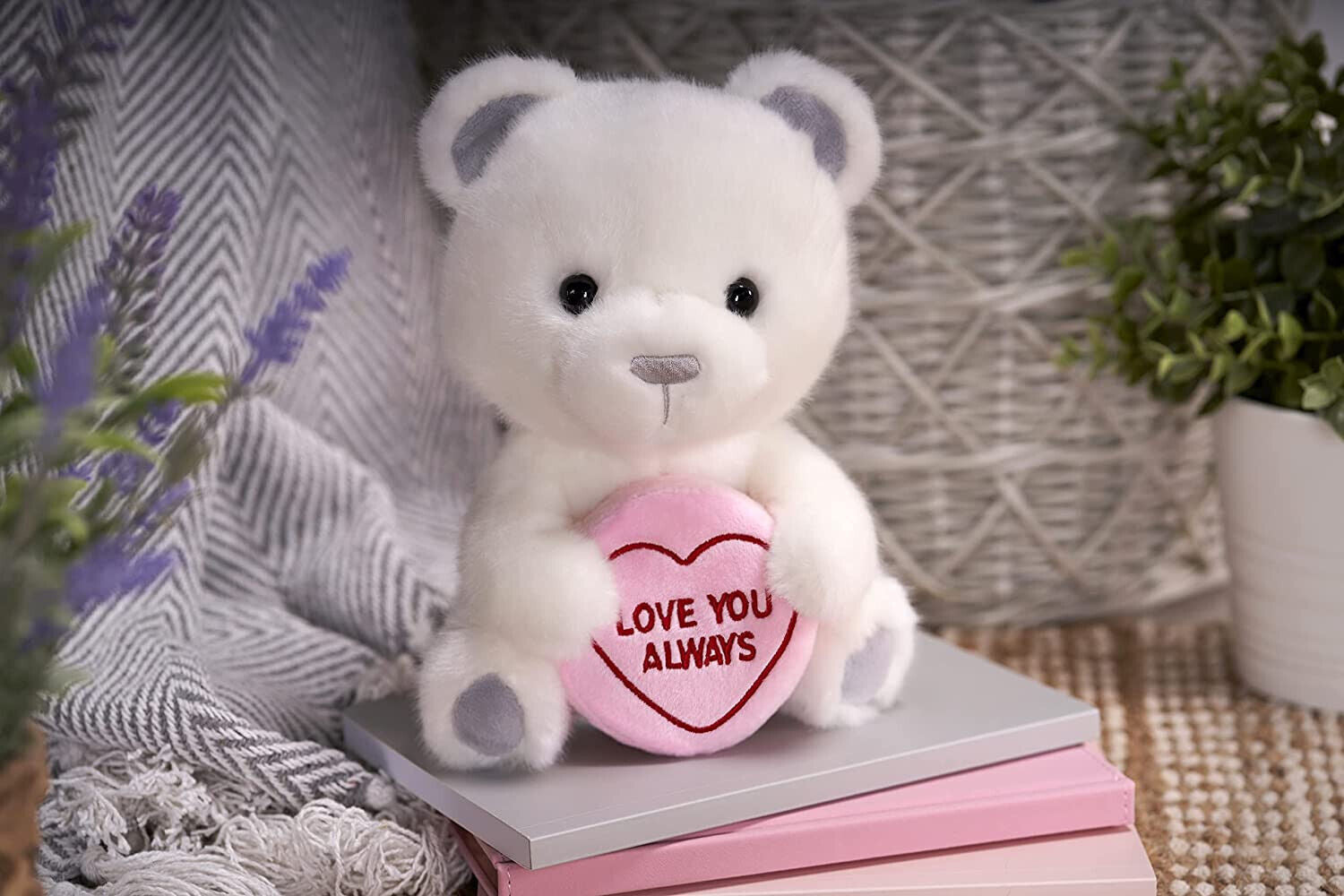 Posh Paws Swizzles Heart Bronte 23CM Bear - Love You Always - White Soft Toy