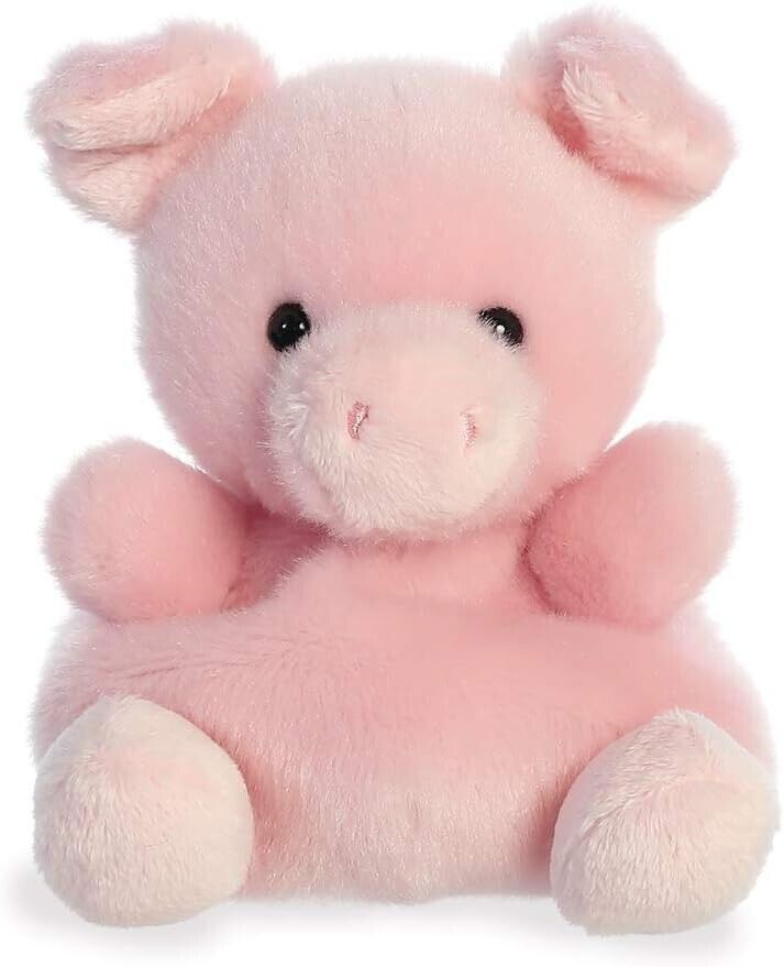 Aurora Palm Pals, Wizard The Pig Soft Toy, 61242, 5 inches, Pink