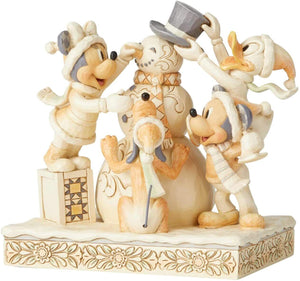 Disney Traditions Frosty Friendship Figurine - White Woodland Mickey & Friends