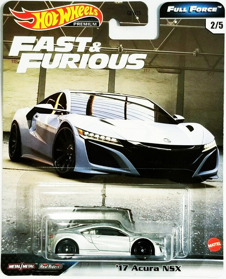 Hot Wheels Fast & Furious Full Force 1:64 Vehicles - Choose Your Ride! '17 Acura NSX #2/5