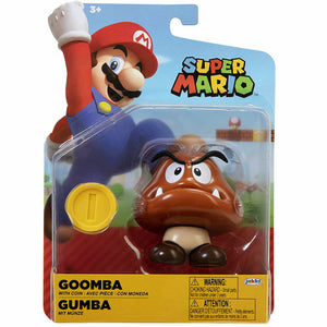 Super Mario 4 Inch Scale Figure Wave 24 - Goomba with Coin