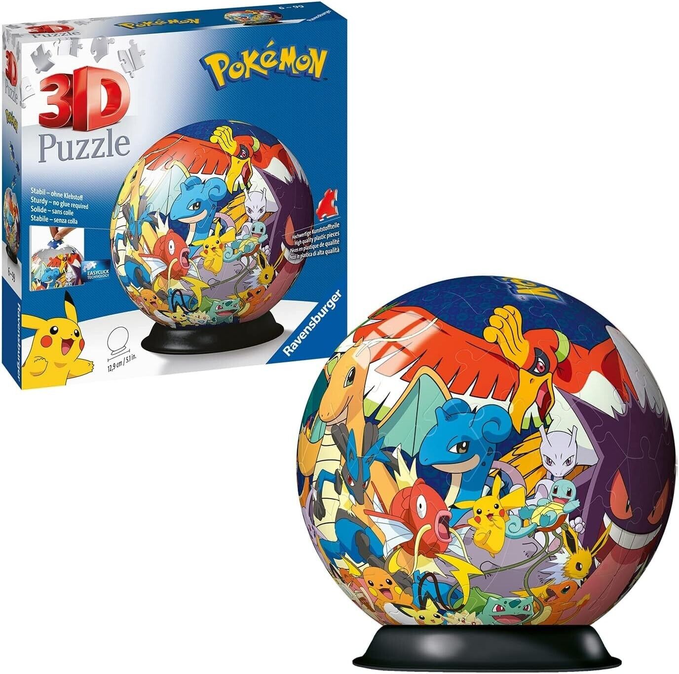 Ravensburger Pokemon 3D Jigsaw Puzzle Ball for Kids Age 6 Years Up - 72 Pieces -