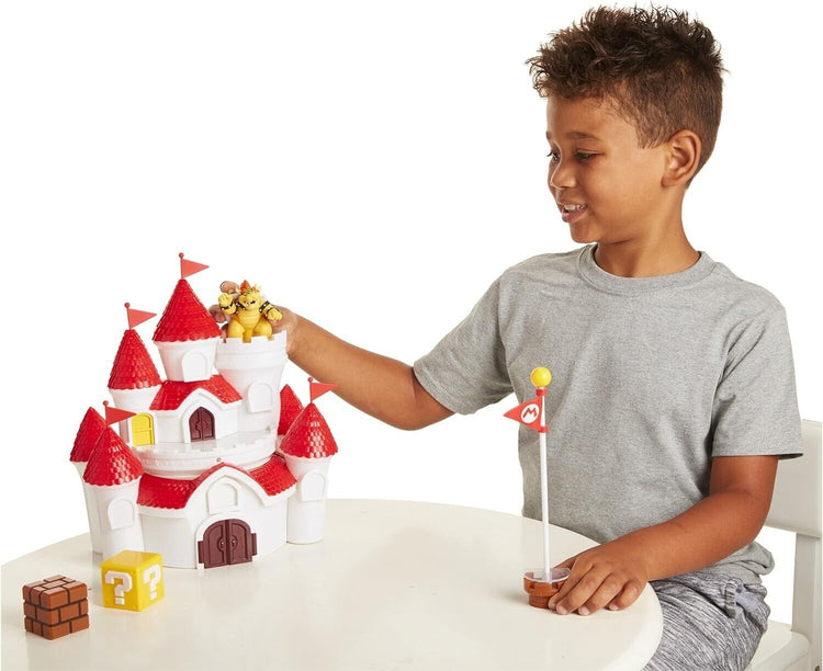 Nintendo Mushroom Kingdom Castle Playset Including Exclusive 2.5'/6cm Bowser Act