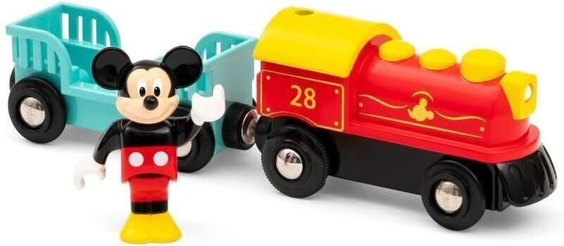 BRIO Disney Mickey Mouse Battery Powered Train for Kids Age 3 Years Up - Compati