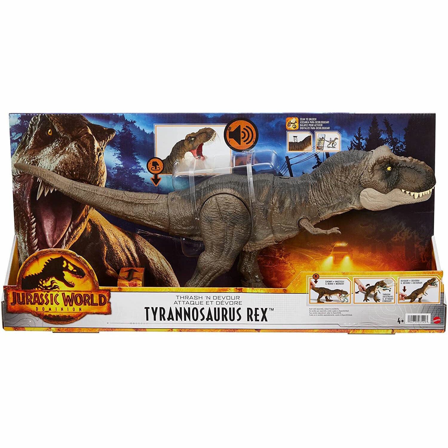 Jurassic World Dominion: Thrash 'N Devour T. Rex - 21-Inch - NEW!