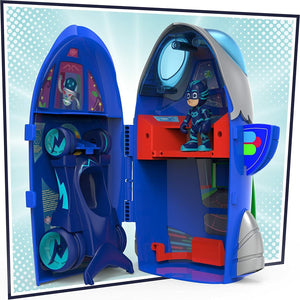 New PJ Masks 2-in-1 HQ Playset - Catboy Figure & Cat-Car - Fast Ship!