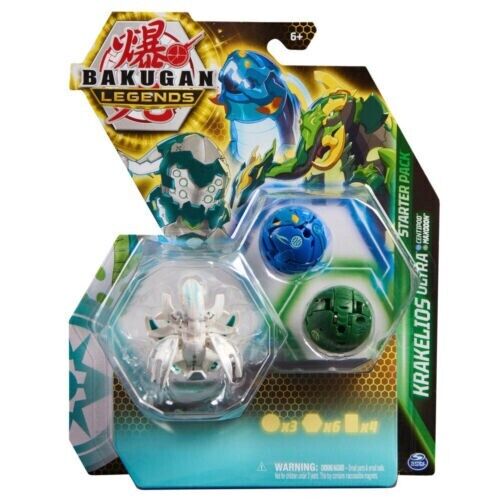 Bakugan Legends Starter Pack - Krakelios Ultra, Centipod & Maxodon - 3-Figure Se