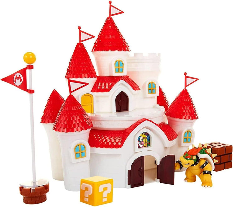 Nintendo Mushroom Kingdom Castle Playset Including Exclusive 2.5'/6cm Bowser Act