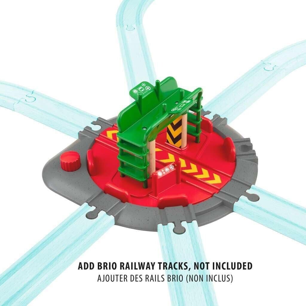 BRIO World Train Turntable & Figure for Kids Age 3 Years Up - Wooden Railway Set