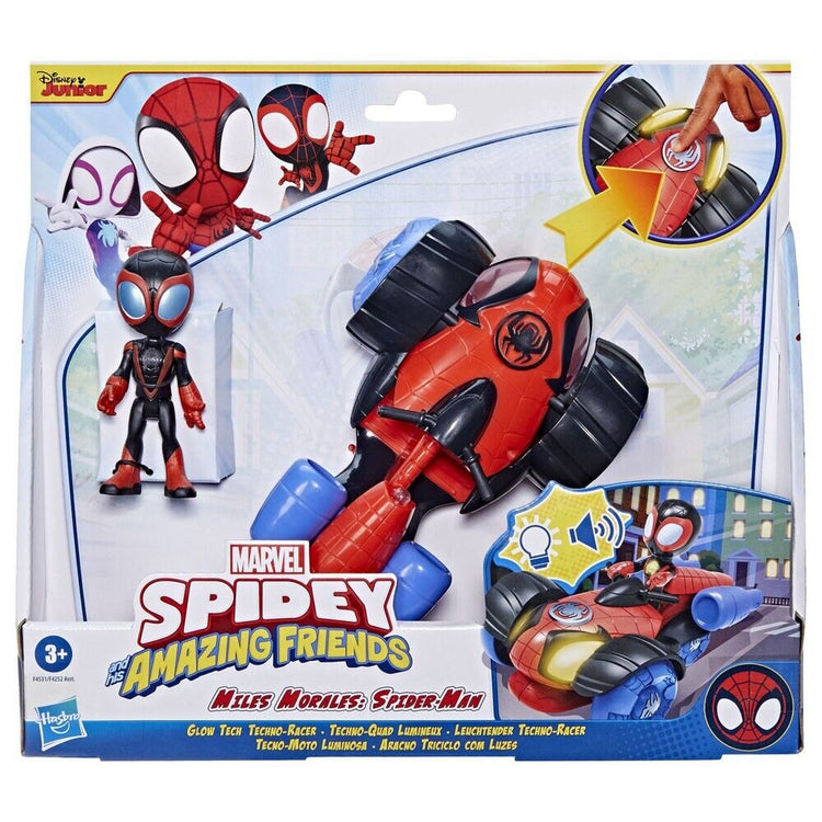 New Miles Morales Glow Tech Techno-Racer Toy - Spidey & His Amazing Friends