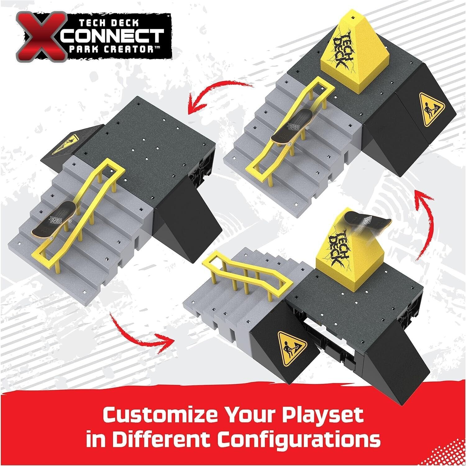 Tech Deck, Pyramid Shredder, X-Connect Park Creator, Customisable and Buildable