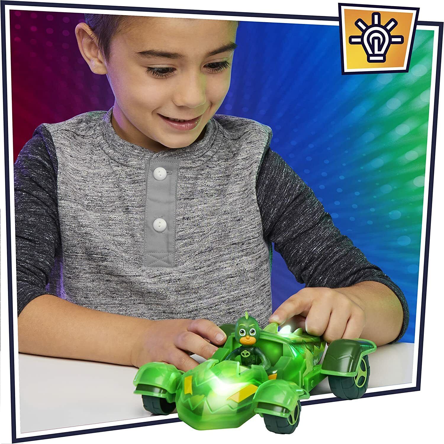 New PJ Masks Glow and Go Racer Gekko - Fast Shipping!