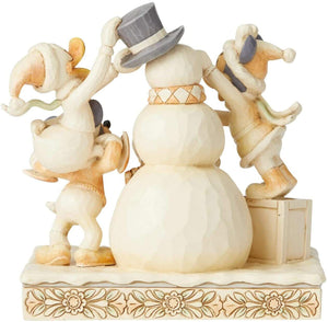 Disney Traditions Frosty Friendship Figurine - White Woodland Mickey & Friends