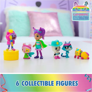 Gabby’s Dollhouse, Celebration-Themed Figures with Gabby Girl, 5 Cat Toy Figures