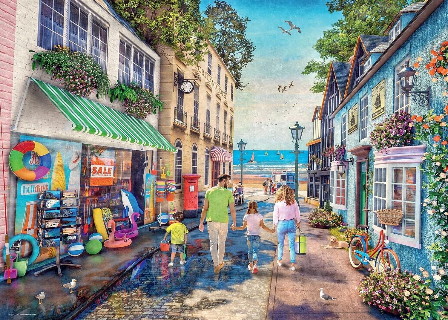 Ravensburger Down the Lane No.3 Seaview Lane 1000 Piece Jigsaw Puzzles for Adult