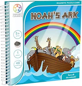 SmartGames SGT240 - Noah's Ark, Magnetic Puzzle Game with 48 Challenges, 5+ Years, Colores Aleatorios