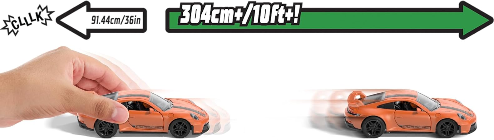 Hot Wheels Pull-Back Speeders Toy Car in 1:43 Scale, Pull Car Backward & Release, High-Performance, Collectible, With Rolomatic Engine or Door, Trunk or Hood that Opens, Models can vary, HPR70