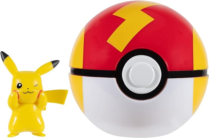 Pokémon Clip ‘N’ Go Pikachu and Fast Ball - Includes 2-Inch Battle Figure and Fast Ball Accessory