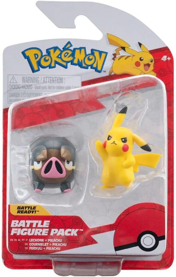 Pokémon Pikachu & Ferkuli Battle Mini Figures Set, 5 cm, from the Battle Figure Pack