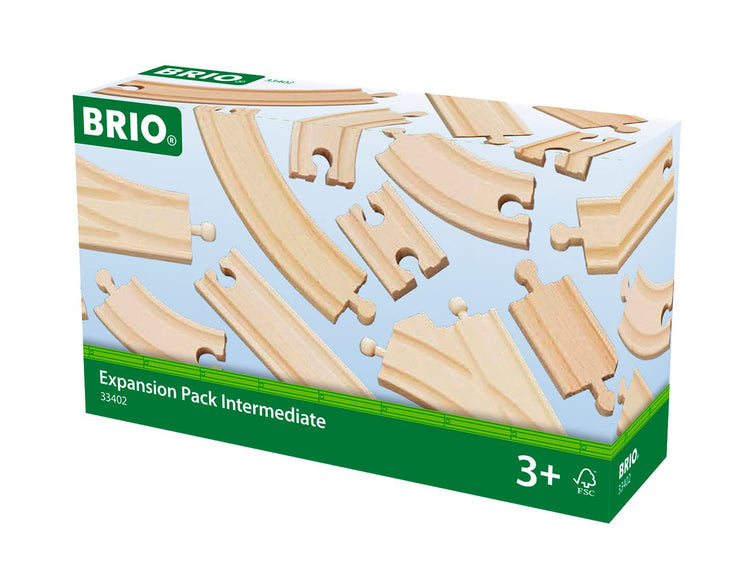 BRIO World - Expansion Pack - Intermediate Wooden Train Track for Kids age 3 years and up compatible with all BRIO train sets Default Title