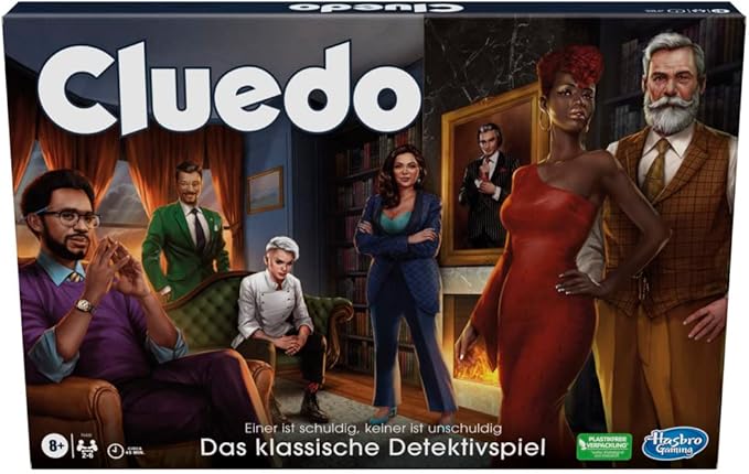 Hasbro Gaming Cluedo Board Game for Children from 8 Years, Newly Designed Cluedo for 2-6 Players, Detective Game, Family Game for Children and Adults