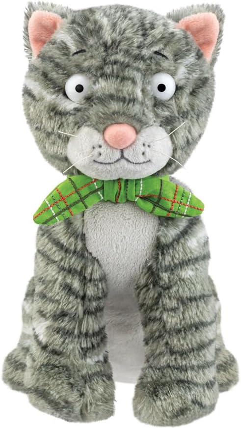 Aurora 61562, tabby McTat Cat 9in, Soft Toy, Grey and White