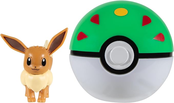 Pokémon Clip ‘N’ Go Eevee and Friend Ball - Includes 2-Inch Battle Figure and Friend Ball Accessory