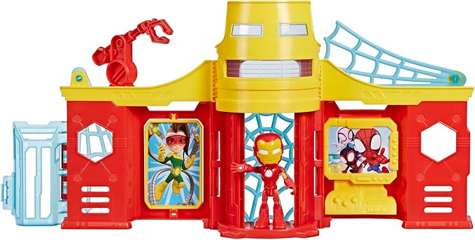 SPIDEY AND HIS AMAZING FRIENDS Marvel Stark Tower Playset with Iron Man Action Figure