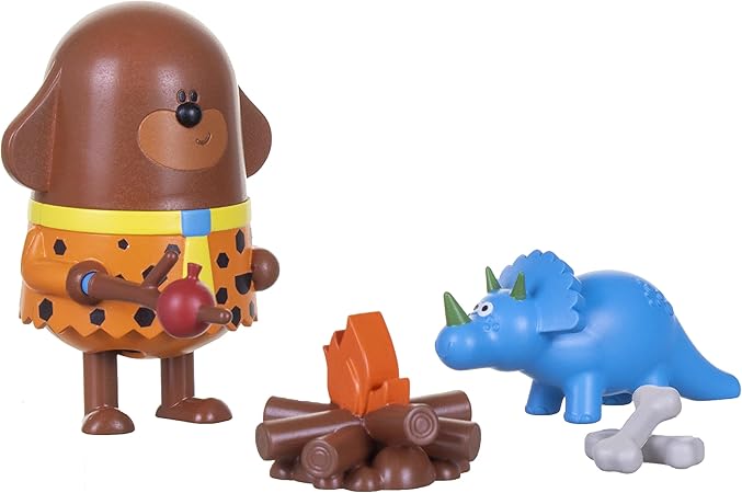 Hey Duggee Secret Surprise Take and Play Figurine Set With Cardboard Duggee Themed Backdrop - Dinosaurs with Duggee. 3 Ways to Play!, Multicolor (2172)