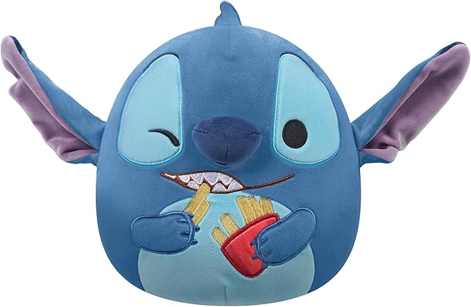 Squishmallows Original Disney 8-Inch Stitch With French Fries Plush - Little Ultrasoft Official Jazwares Plush