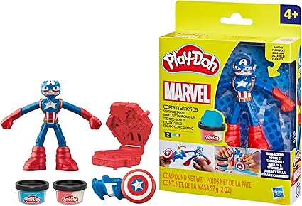 Play-Doh Marvel Captain America Stamping Shield Action Figure Playset