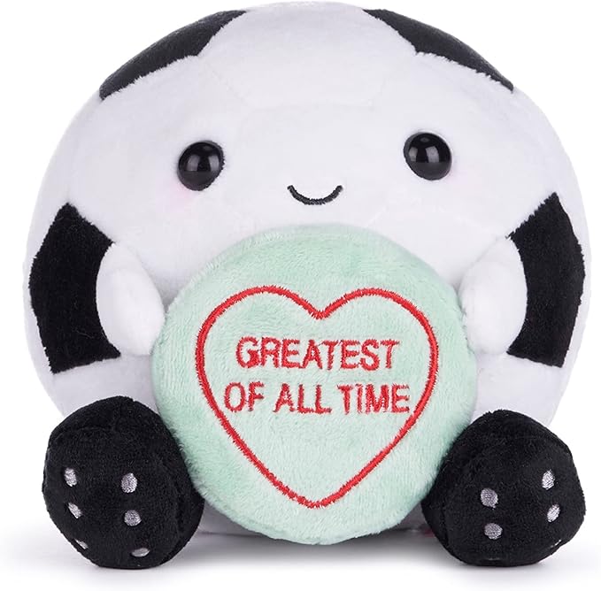 Posh Paws 38017 Swizzels Love Hearts 13cm (5-inches) Frankie The Football Greatest of All Time Plush Soft Toy