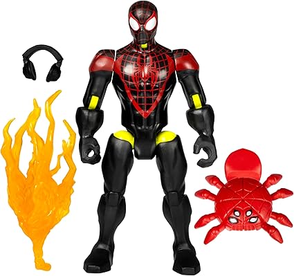 SPIDER-MAN MixMashers Marvel Miles Morales Mix-And-Match Action Figure & Accessories, Red With Black Accents