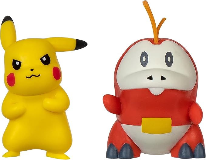 Pokémon Battle Figure First Partner 2 Pack - 2-Inch Fuecoco and Pikachu Battle Figures with Authentic Details